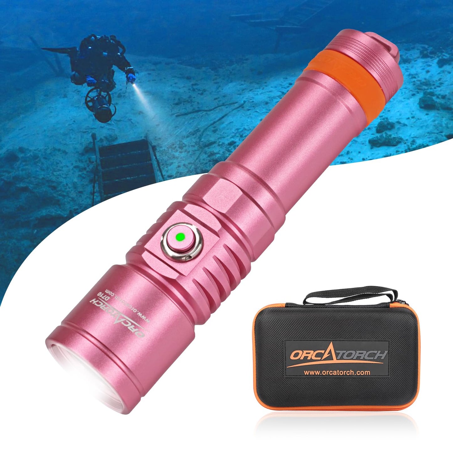 3000 Lumens Scuba Diving Flashlight with Narrow Beam