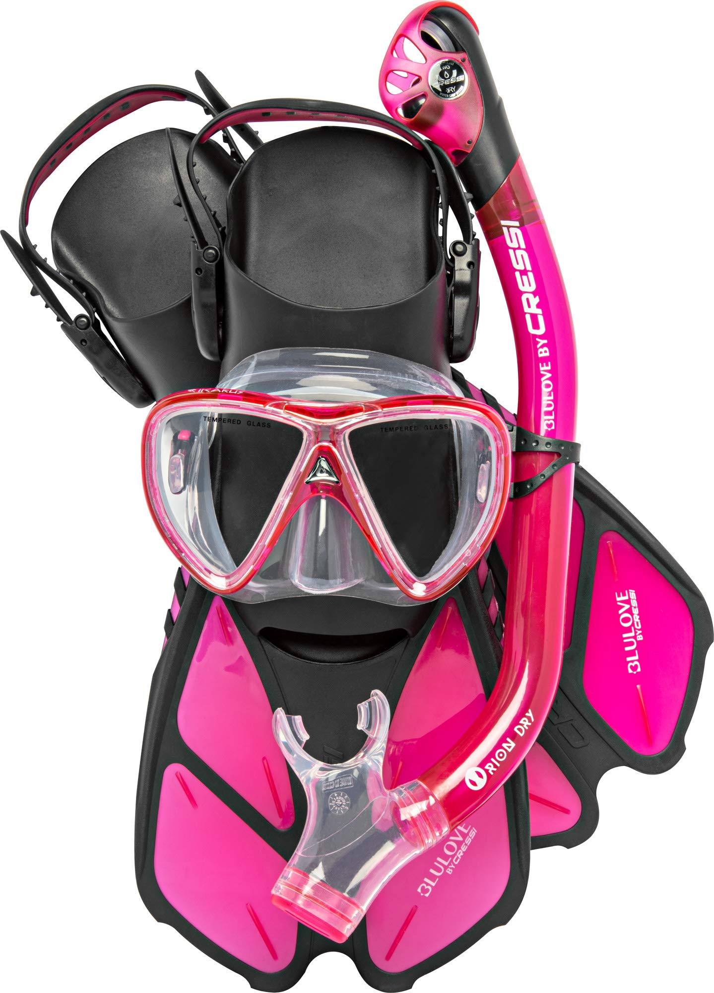 Adult Snorkel Set with Mask, Dry Snorkel & Fins