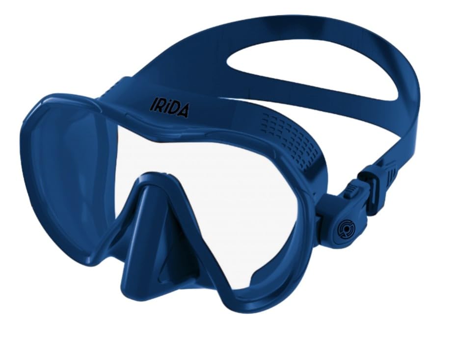 Low Volume Single-Lens Dive Mask with Tempered Glass