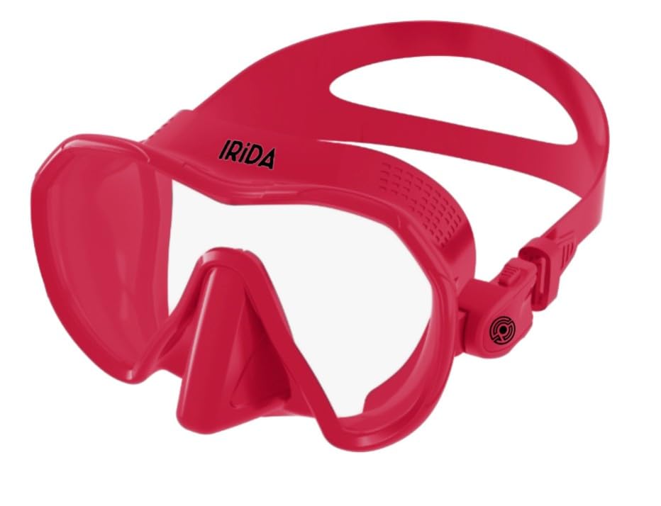 Low Volume Single-Lens Dive Mask with Tempered Glass