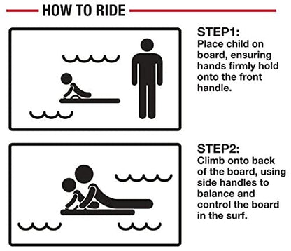 45" Dual Rider Bodyboard with Handles for Adults & Kids