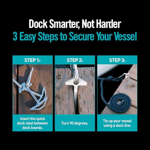 Stainless Steel Quick Dock Cleat 2-Pack