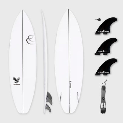 High-Performance Epoxy Shortboard with Fin Set & Leash