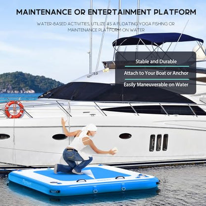 Non-Slip Inflatable Floating Dock Platform