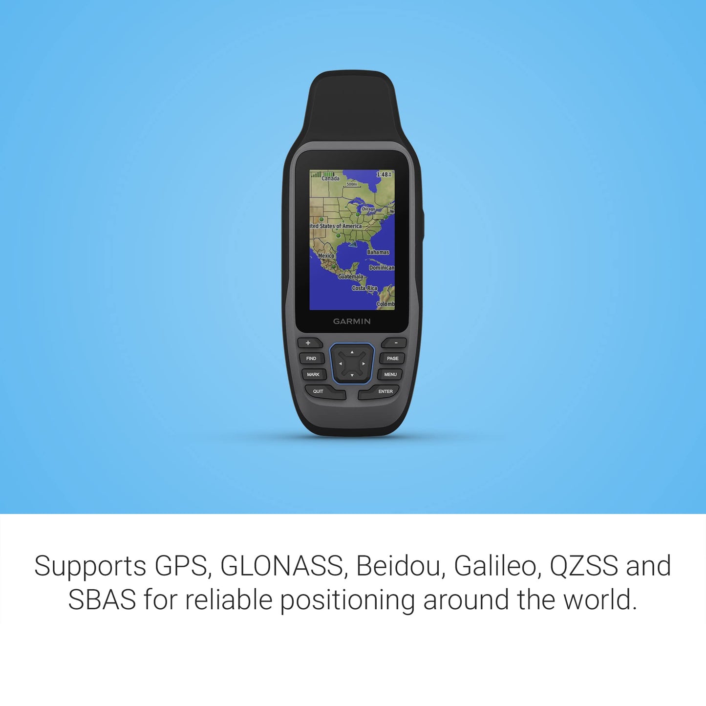 Marine GPS Handheld with Coastal Charts & Floating Design