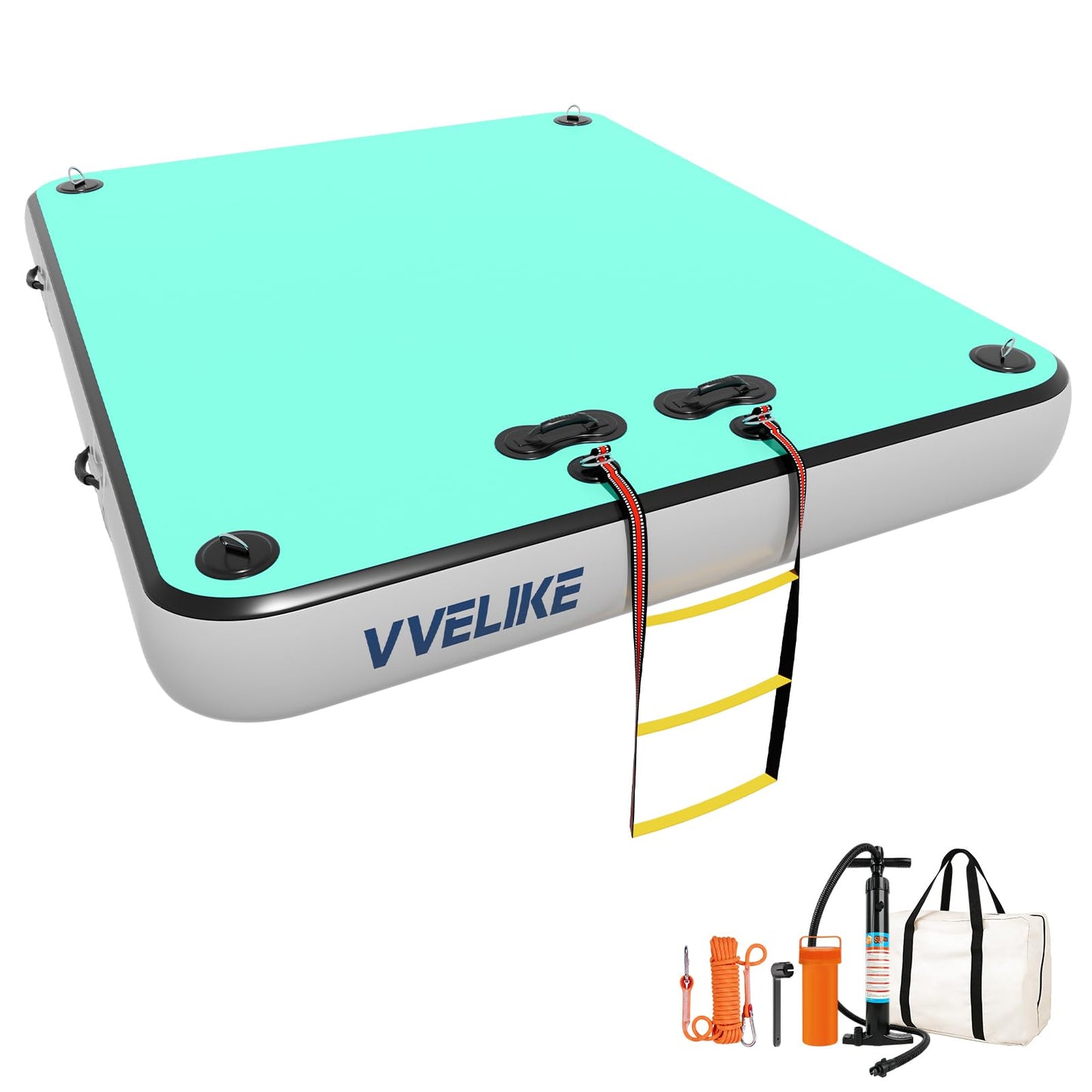 Inflatable Floating Dock Platform for Lake, Pool & Ocean