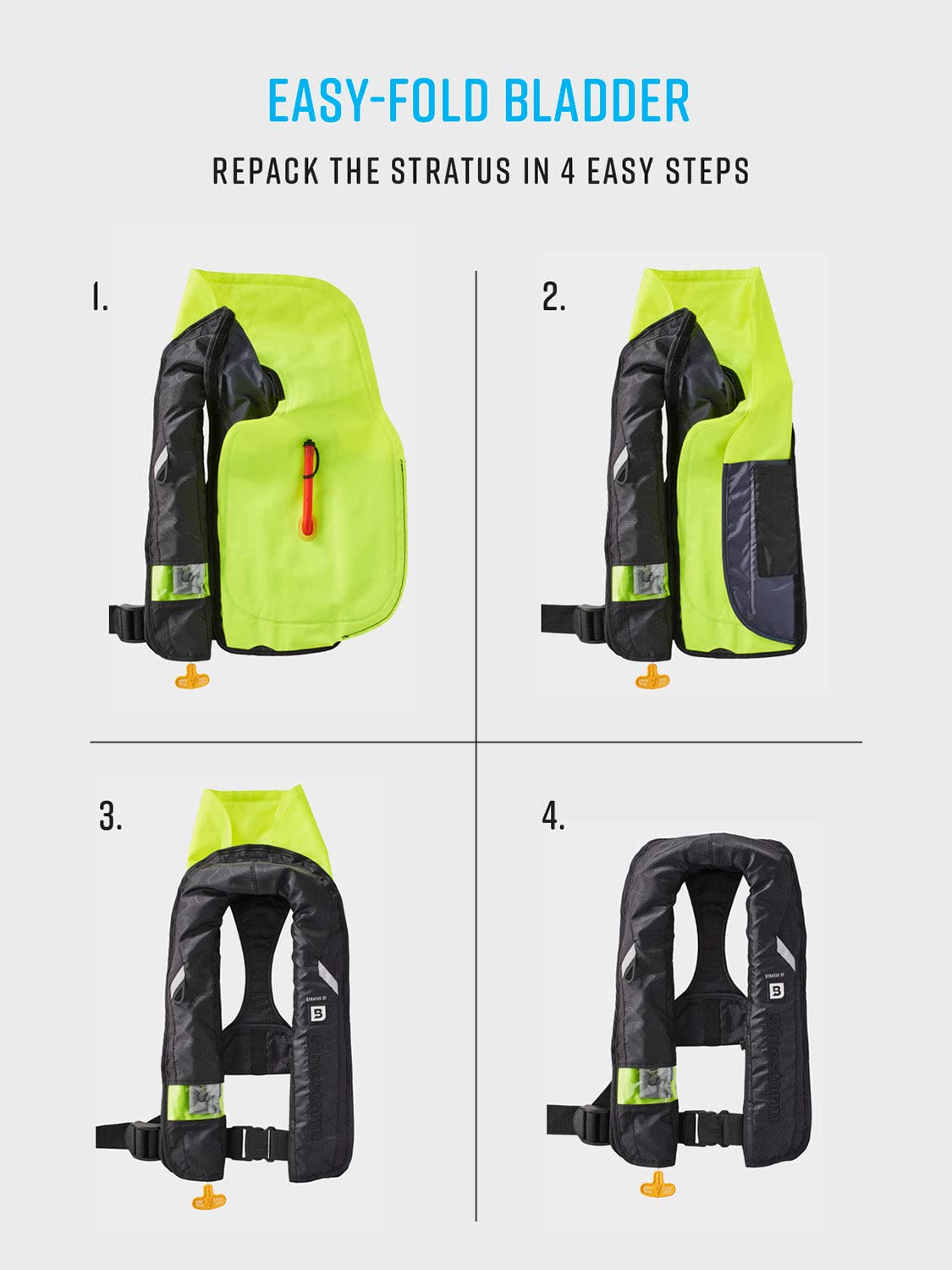 Automatic Inflatable Life Jacket with Manual Ripcord