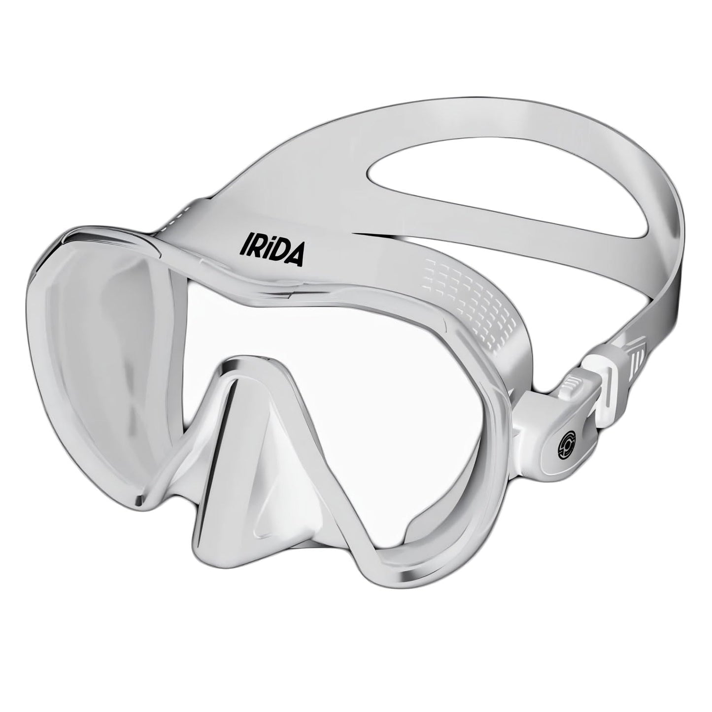 Low Volume Single-Lens Dive Mask with Tempered Glass
