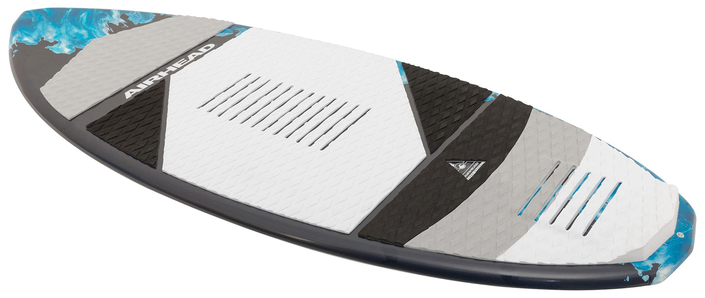 Wakesurf Board with EVA Traction Pad & Adjustable Foot Straps