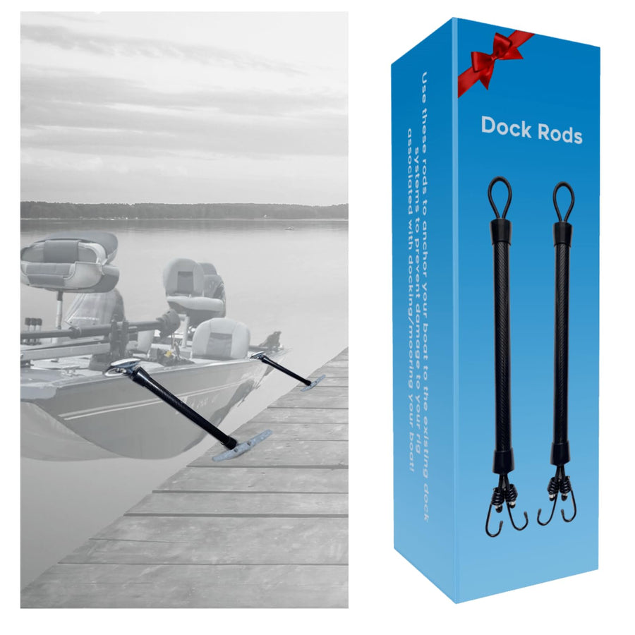 Boat Dock Bungee Rope with Hook 2-Piece Set