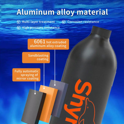 1.9L Portable Scuba Diving Tank for Recreational Diving