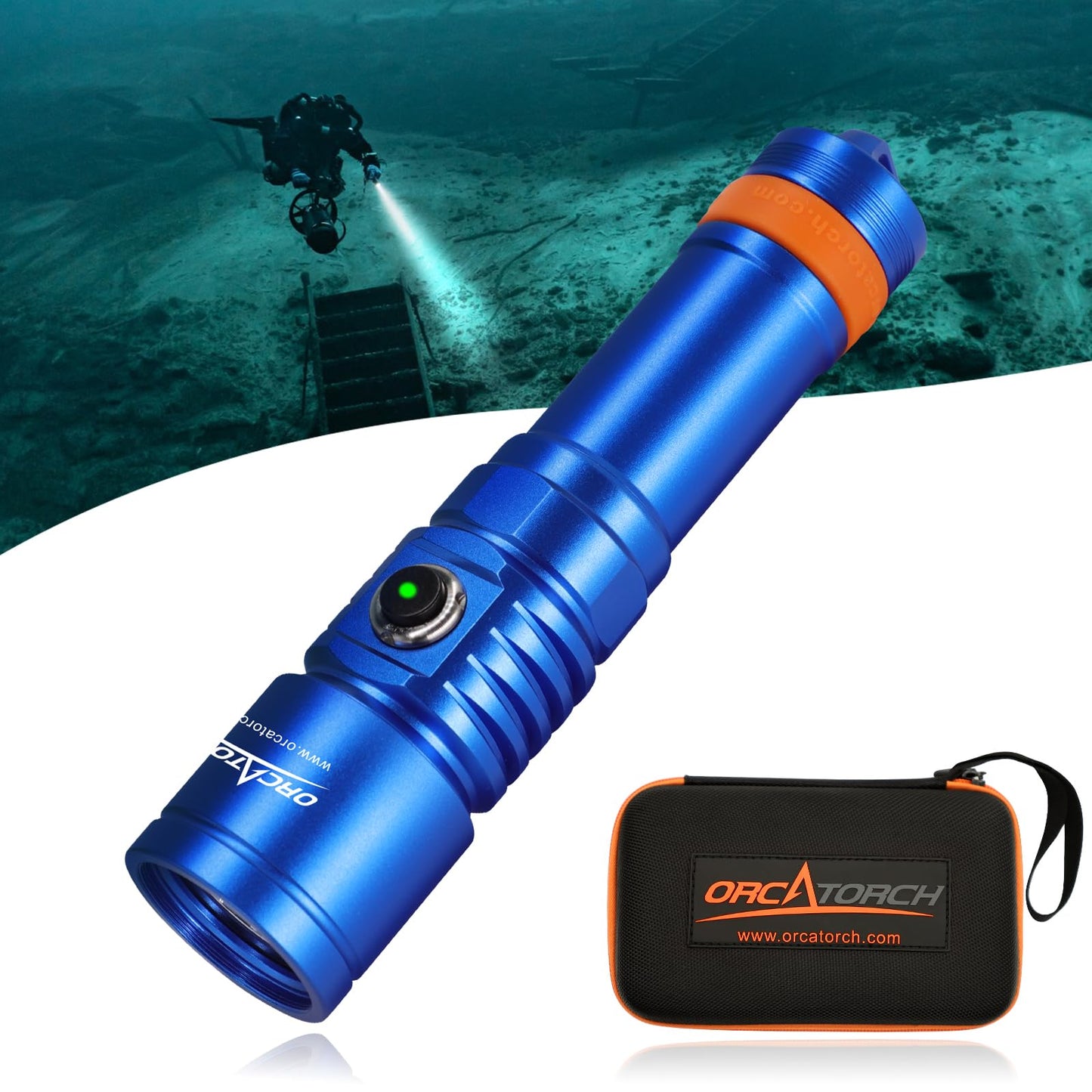3000 Lumens Scuba Diving Flashlight with Narrow Beam