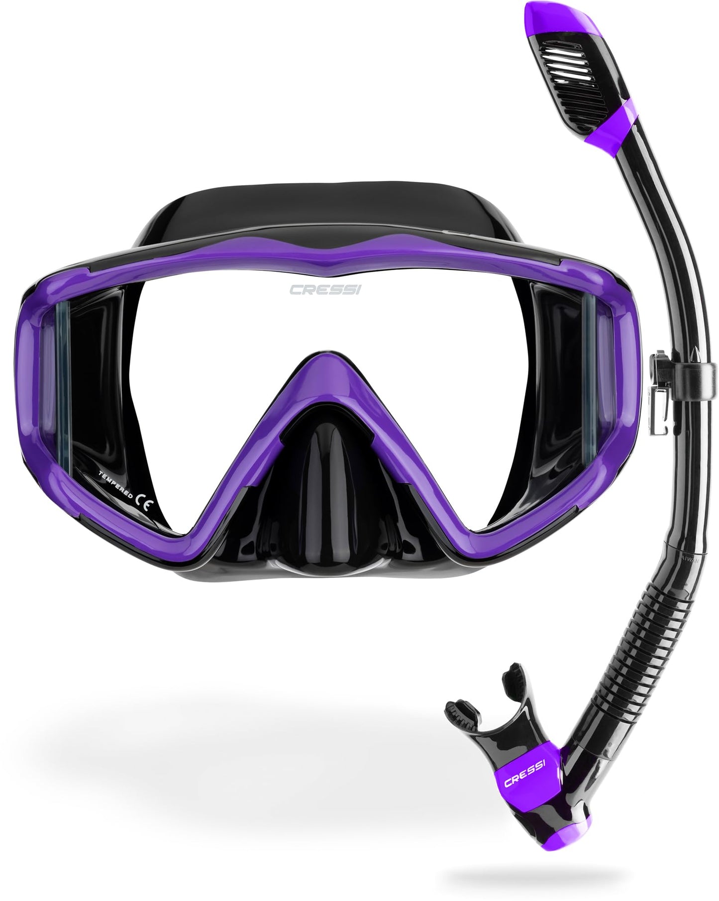 Panoramic Wide View Mask & Dry Snorkel Set