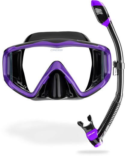 Panoramic Wide View Mask & Dry Snorkel Set