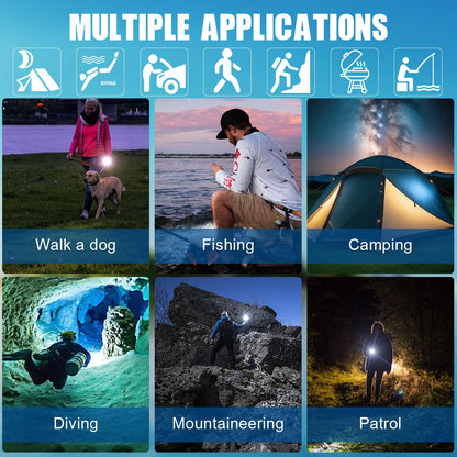 3000LM Rechargeable Waterproof Diving Flashlight