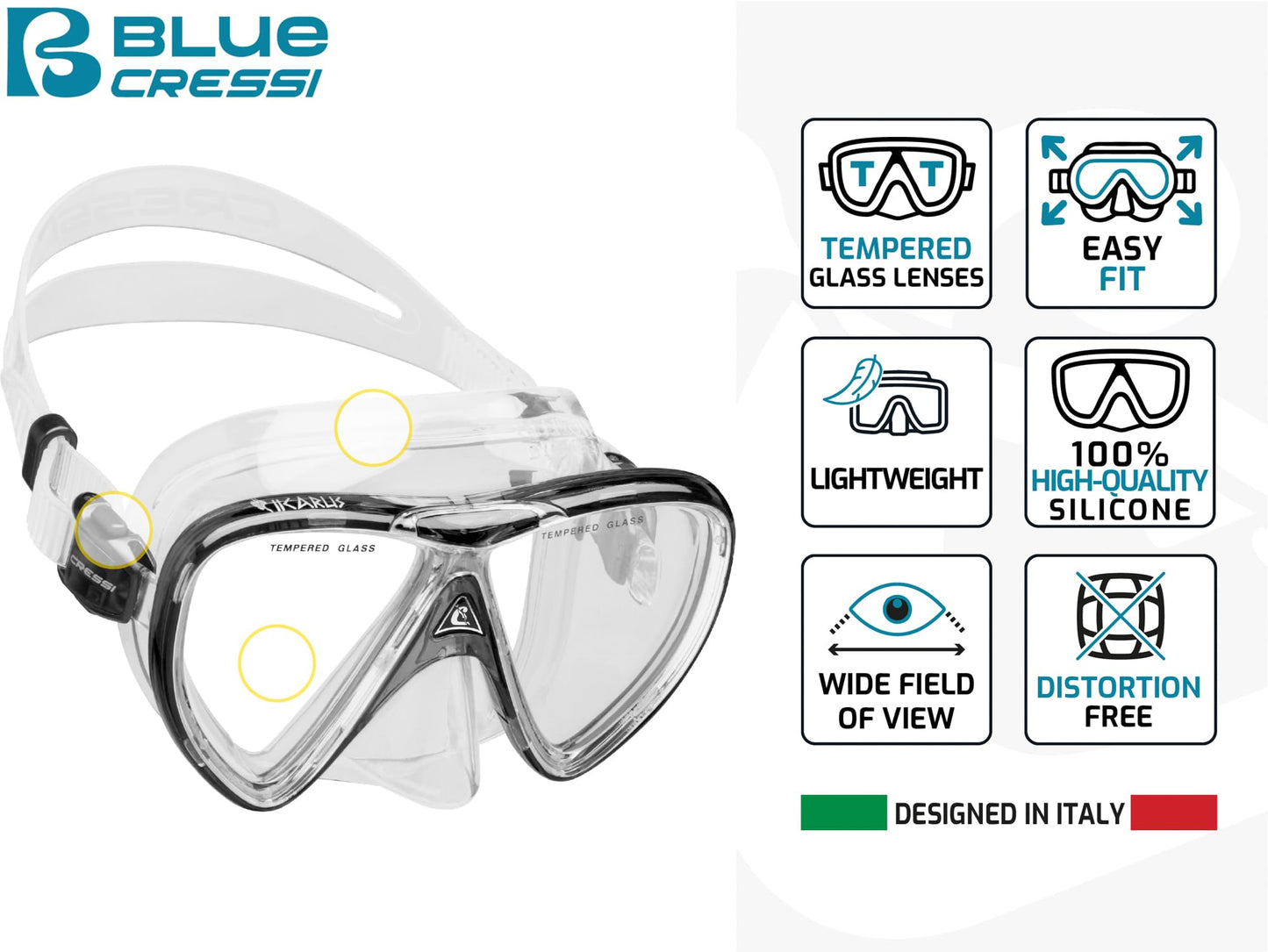 Adult Snorkel Set with Mask, Dry Snorkel & Fins