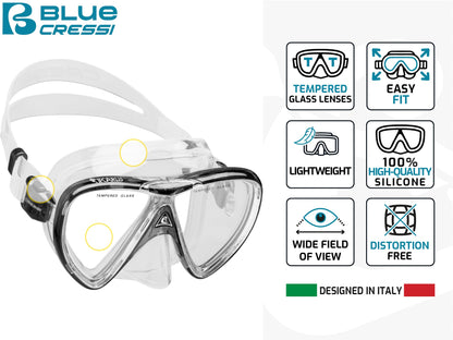 Adult Snorkel Set with Mask, Dry Snorkel & Fins