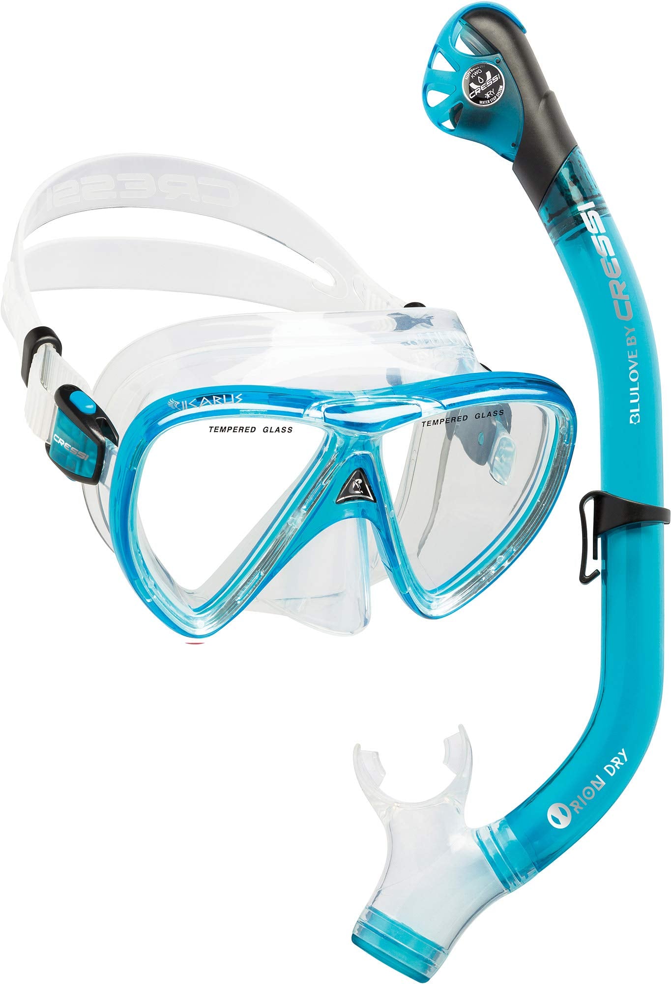 Adult Snorkel Set with Mask, Dry Snorkel & Fins