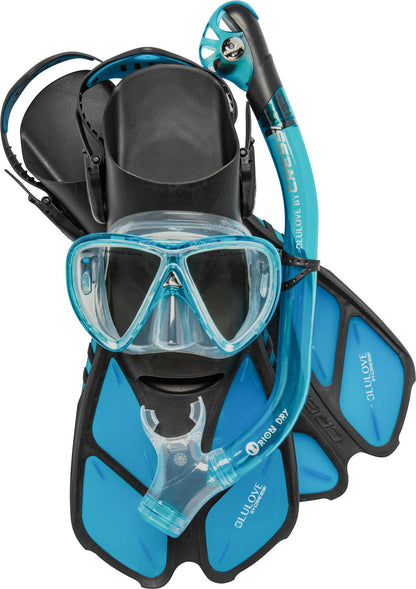 Adult Snorkel Set with Mask, Dry Snorkel & Fins