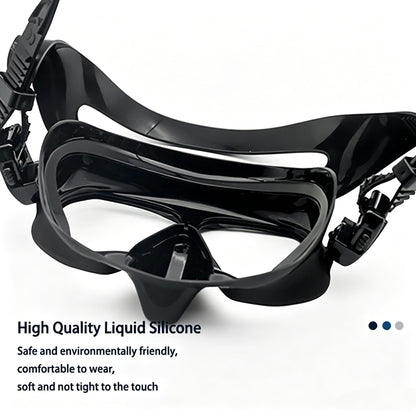 Low Volume Frameless Freediving Mask with Tempered Glass