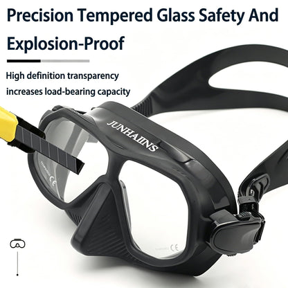 Low Volume Frameless Freediving Mask with Tempered Glass