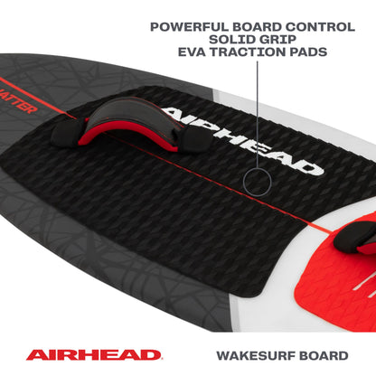 Wakesurf Board with EVA Traction Pad & Adjustable Foot Straps