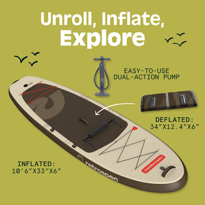 Inflatable Stand Up Paddleboard Set with Adjustable Paddle & Pump