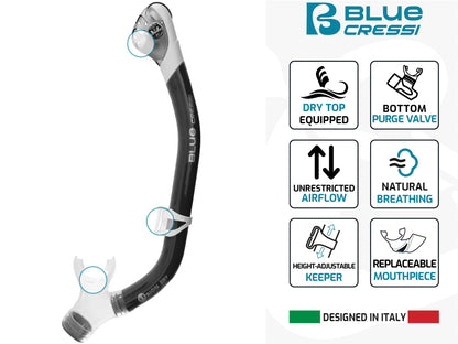Adult Snorkel Set with Mask, Dry Snorkel & Fins