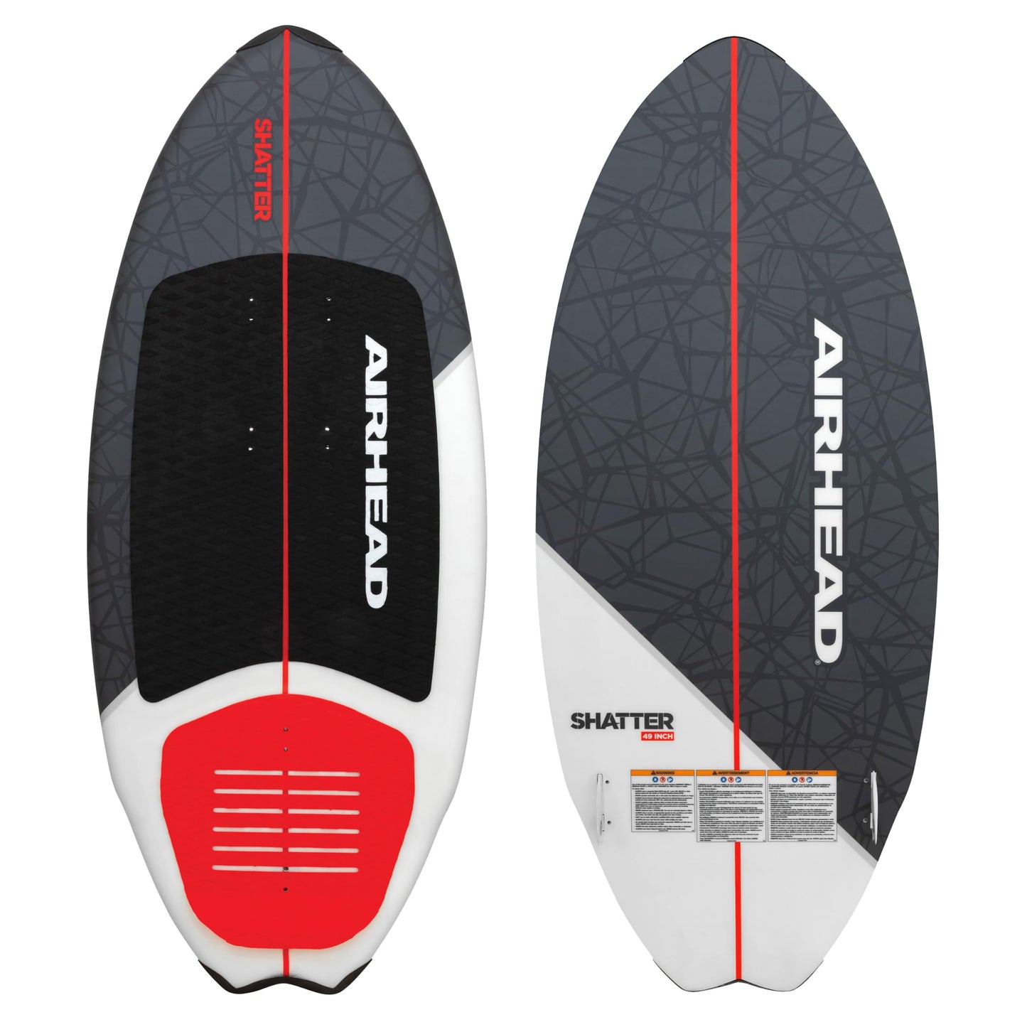 Wakesurf Board with EVA Traction Pad & Adjustable Foot Straps