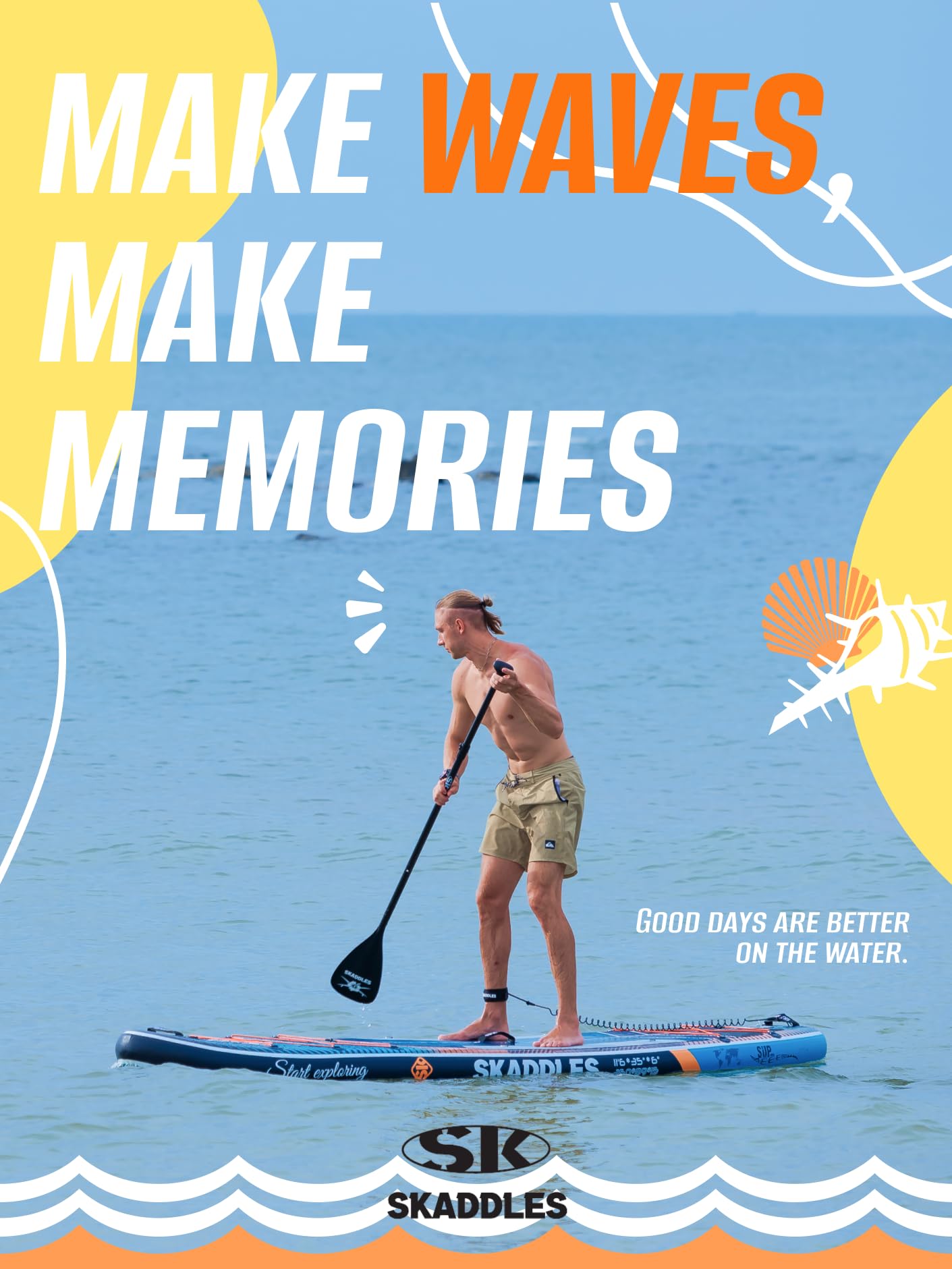 11'6" Extra Wide Inflatable SUP with Non-Slip EVA Deck