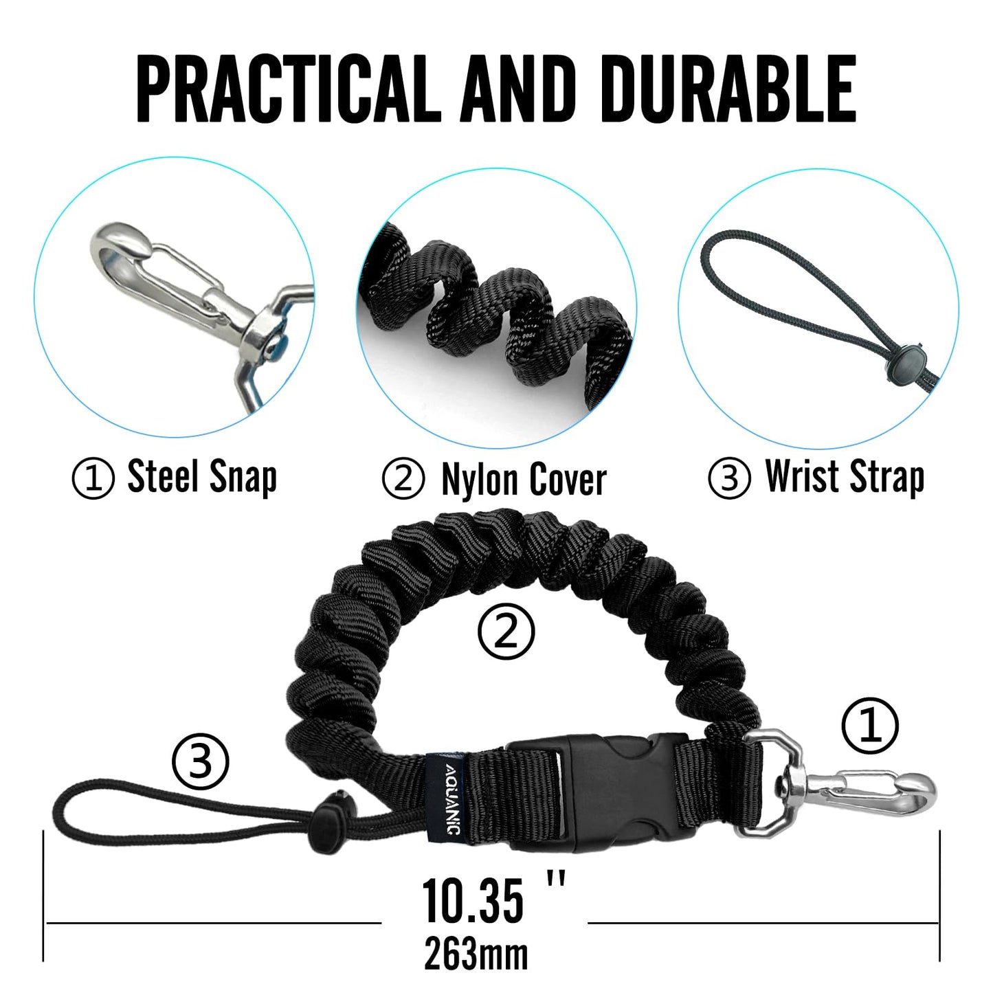 Scuba Diving Anti-Lost Lanyard with Quick Release Buckle