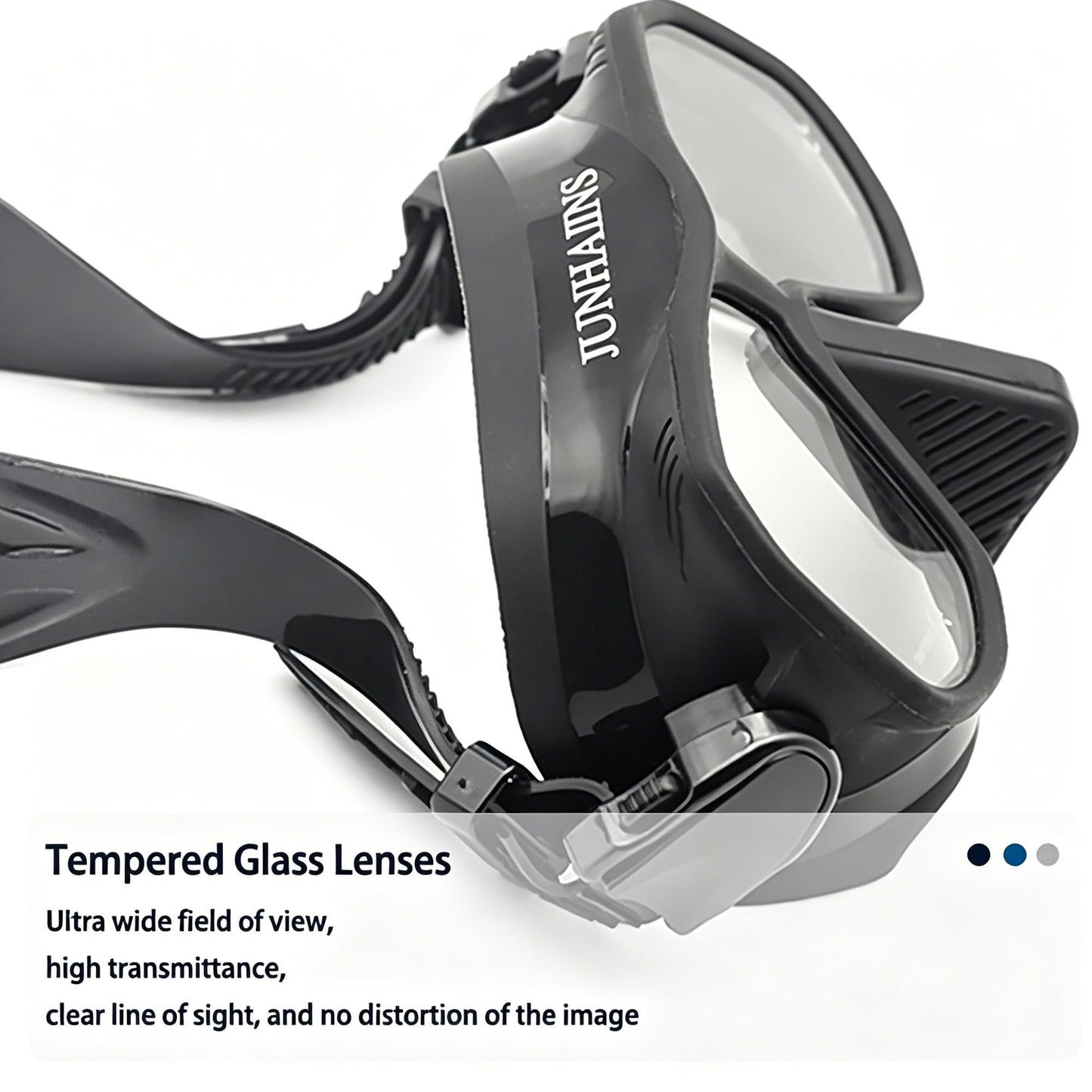 Low Volume Frameless Freediving Mask with Tempered Glass