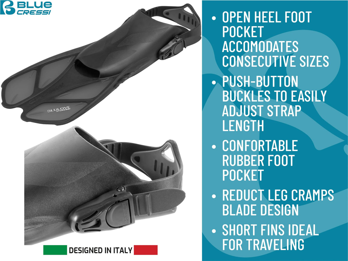 Adult Snorkel Set with Mask, Dry Snorkel & Fins