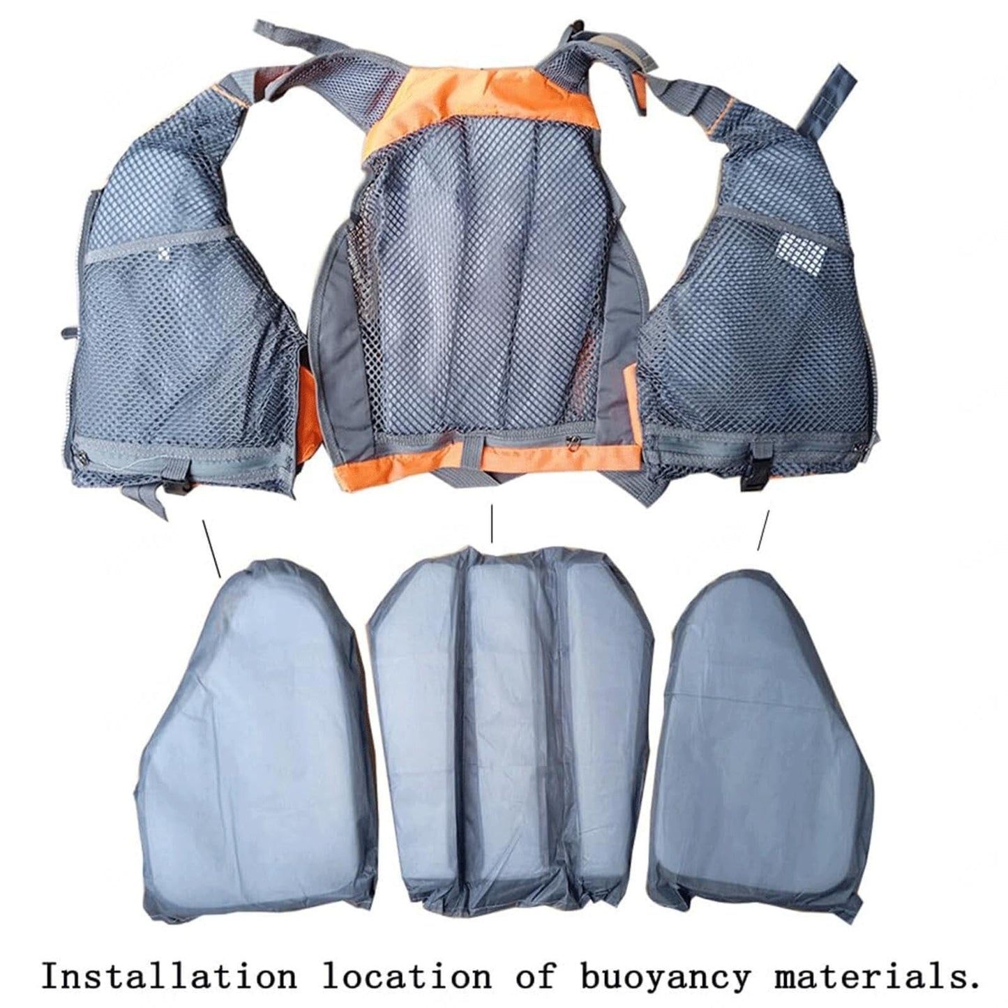 Adult Water Sports Safety Vest with Multi Pockets