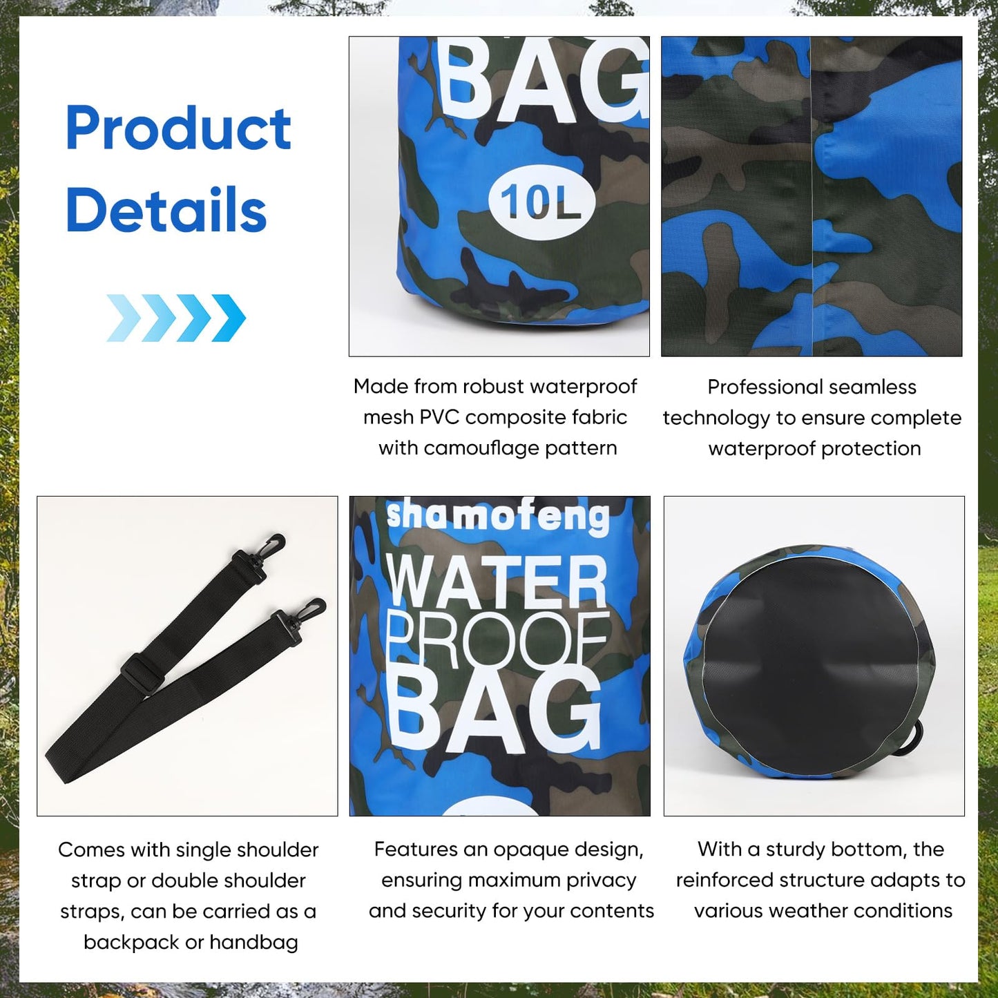 Waterproof Roll Top Dry Bag with Phone Case