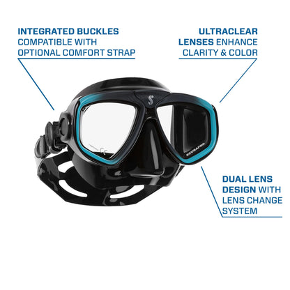 Diving Mask with Wide View Lens