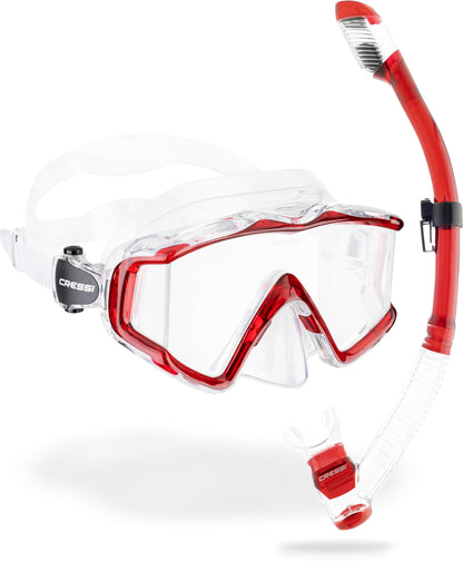 Panoramic Wide View Mask & Dry Snorkel Set