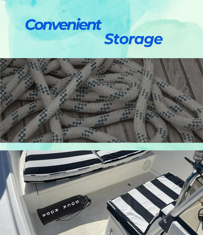 Boat Dock Bungee Rope with Hook 2-Piece Set