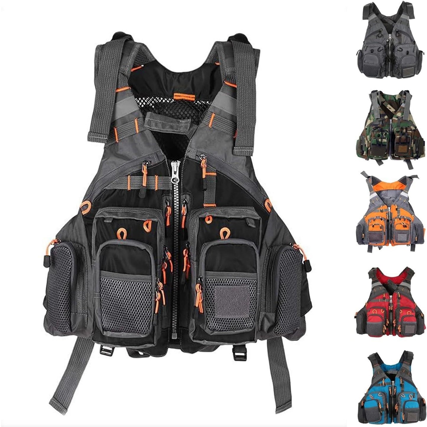 Adult Water Sports Safety Vest with Multi Pockets