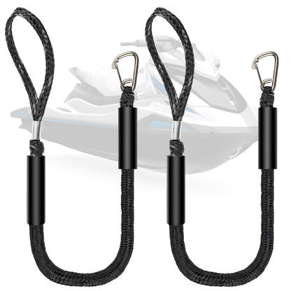 Bungee Dock Lines with Stainless Steel Clips 2-Pack