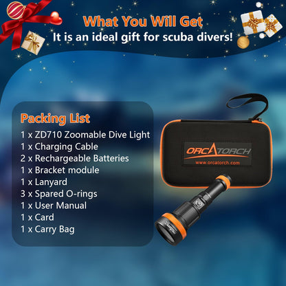 Zoomable Dive Light with Adjustable Beam & Waterproof Design