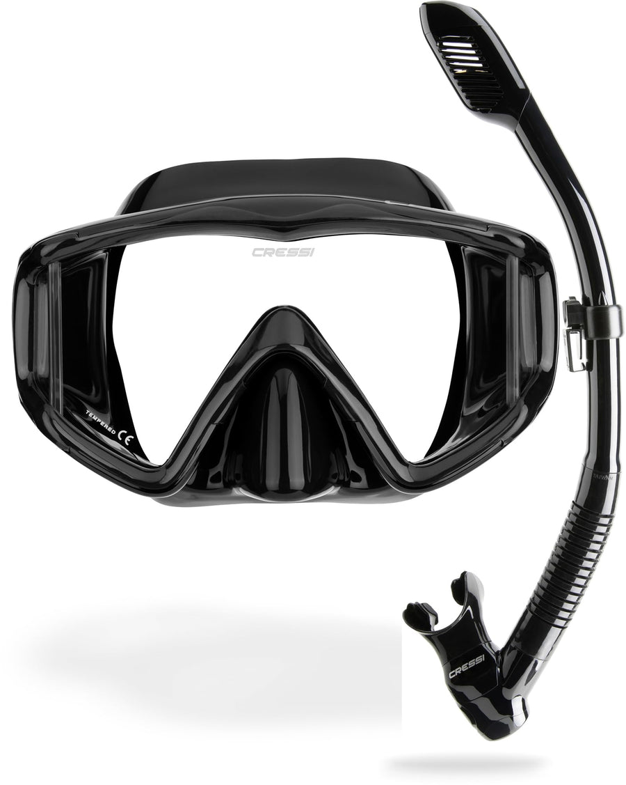 Panoramic Wide View Mask & Dry Snorkel Set