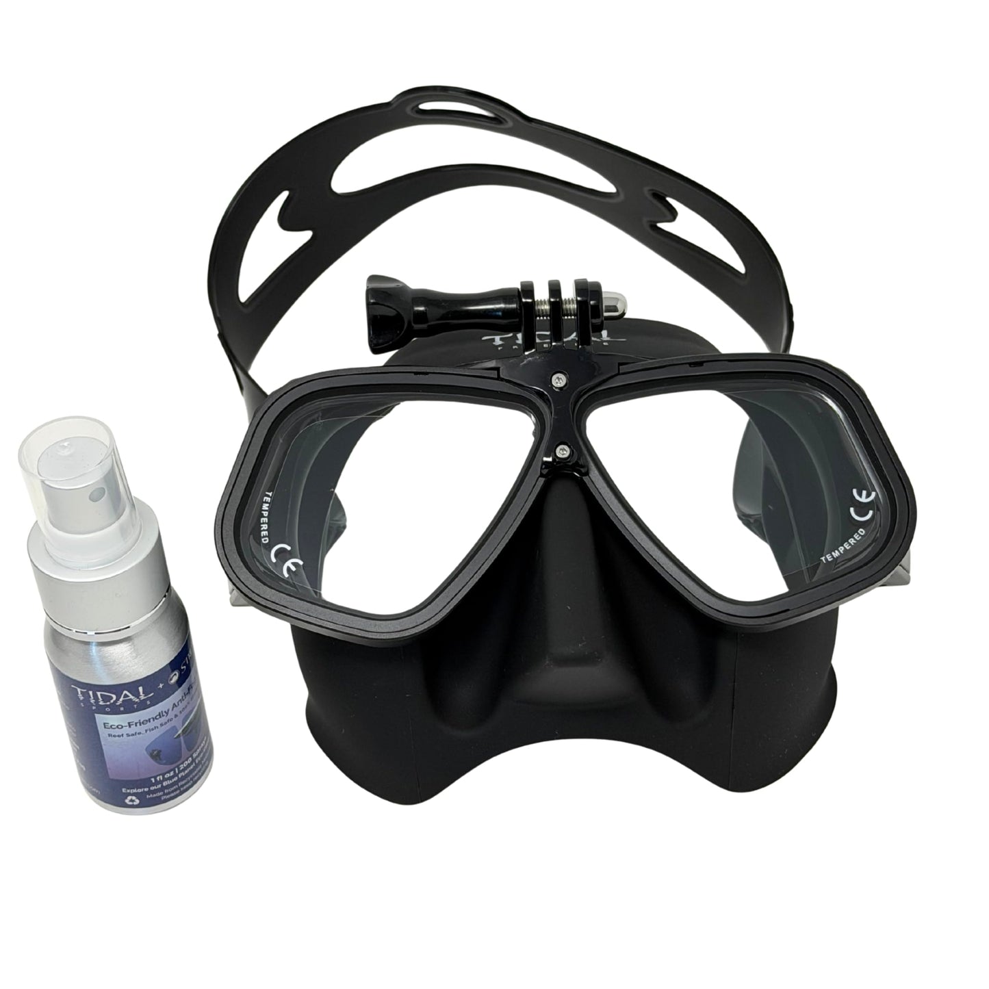 Low Volume Freedive Mask with Action Camera Mount
