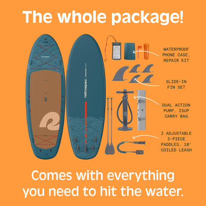 XL Multi-Person Inflatable Paddle Board with Paddles & Accessories