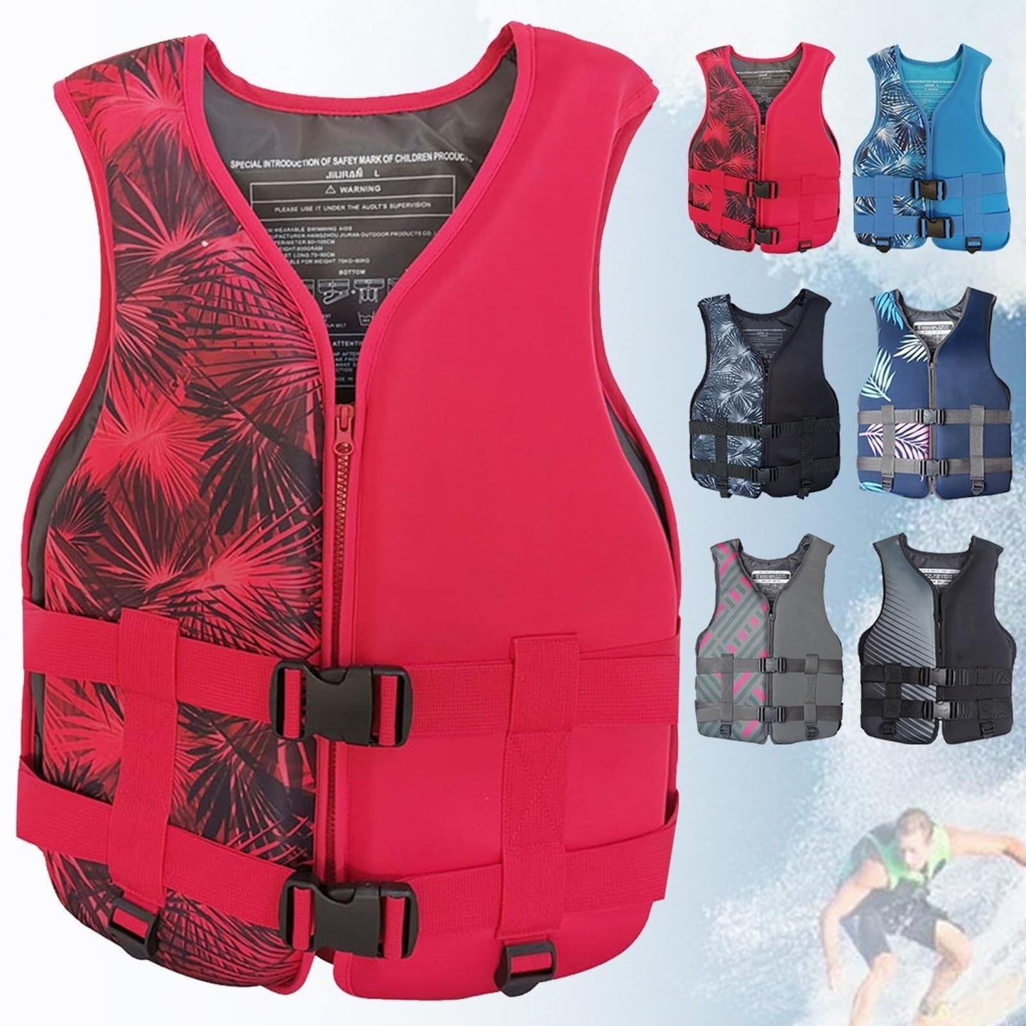 Fly Fishing Vest with Zipper Closure for Outdoor Angling