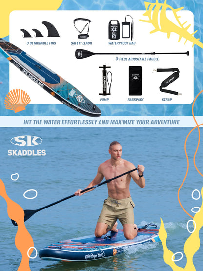 11'6" Extra Wide Inflatable SUP with Non-Slip EVA Deck