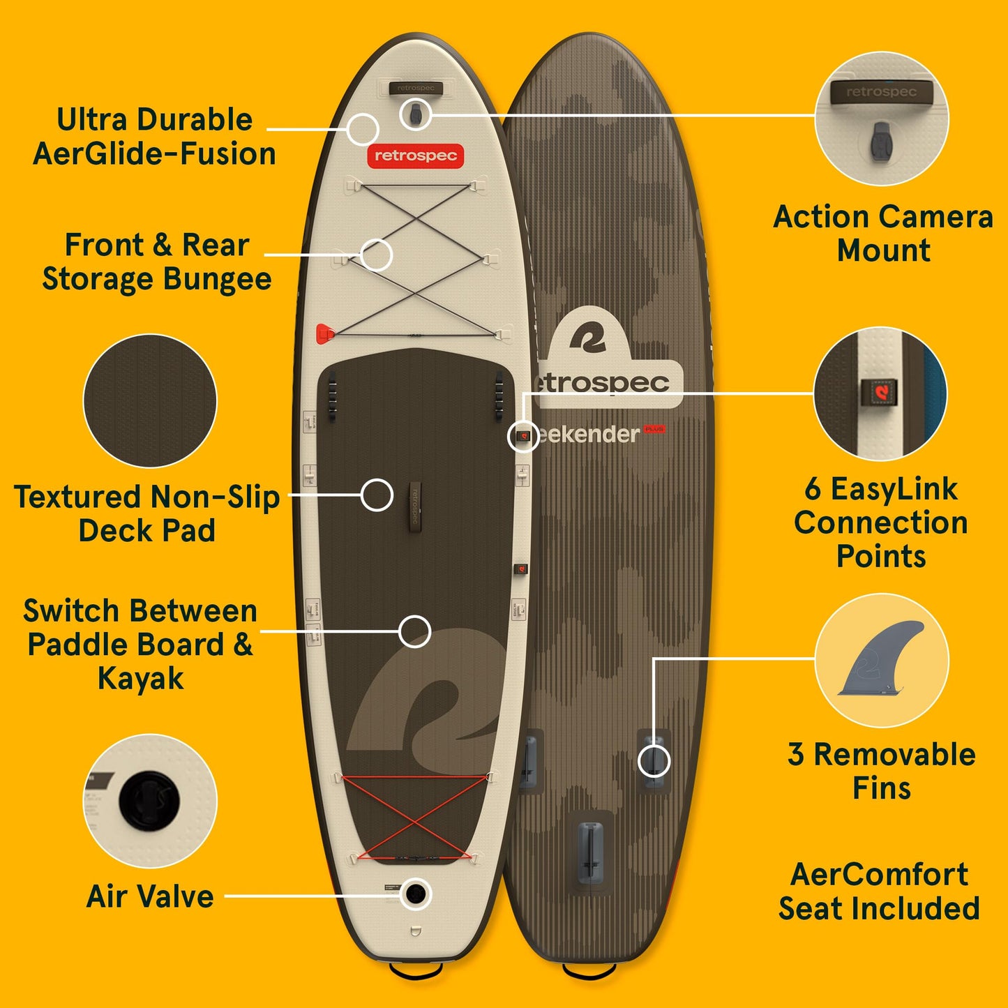 Inflatable Stand Up Paddleboard Set with Adjustable Paddle & Pump