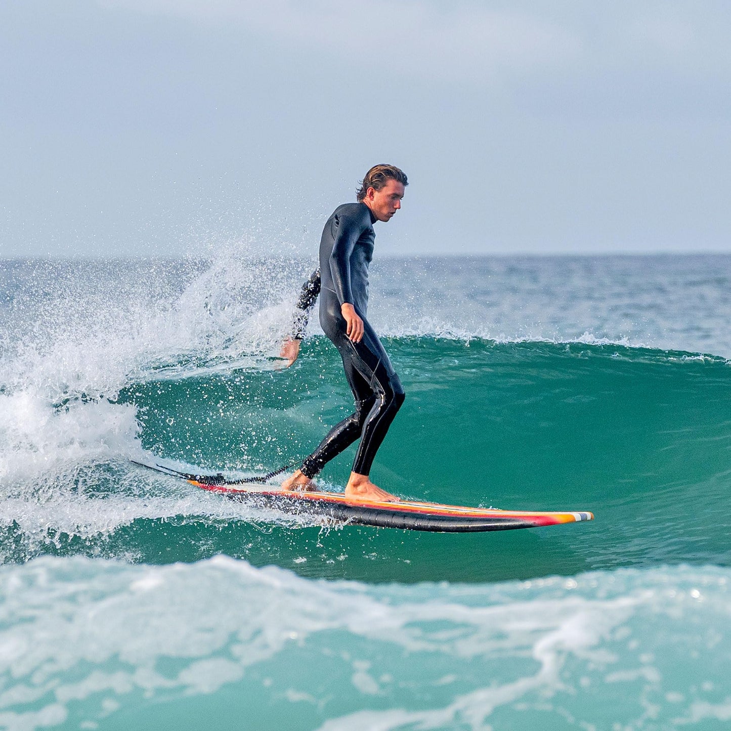 8 ft Foam Surfboard with Leash & Fin Set
