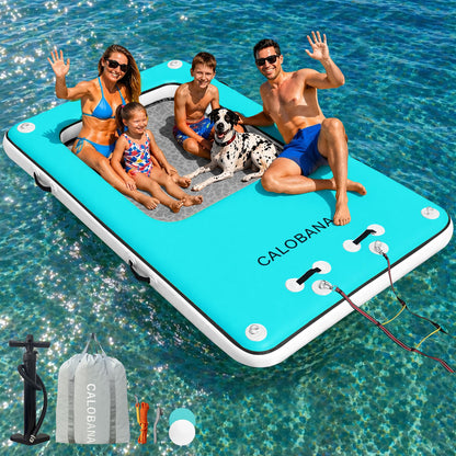Inflatable Floating Water Platform with Detachable Ladder