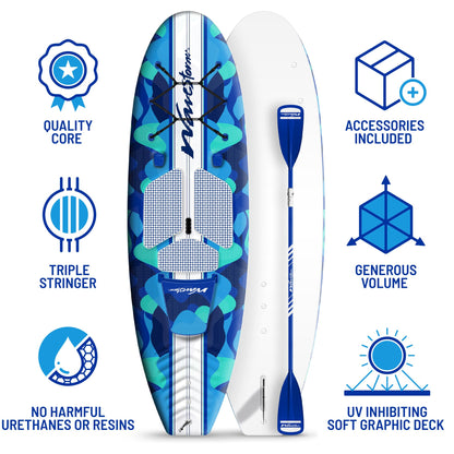 9'6" SUP Kayak Hybrid Foam Soft Top Paddleboard